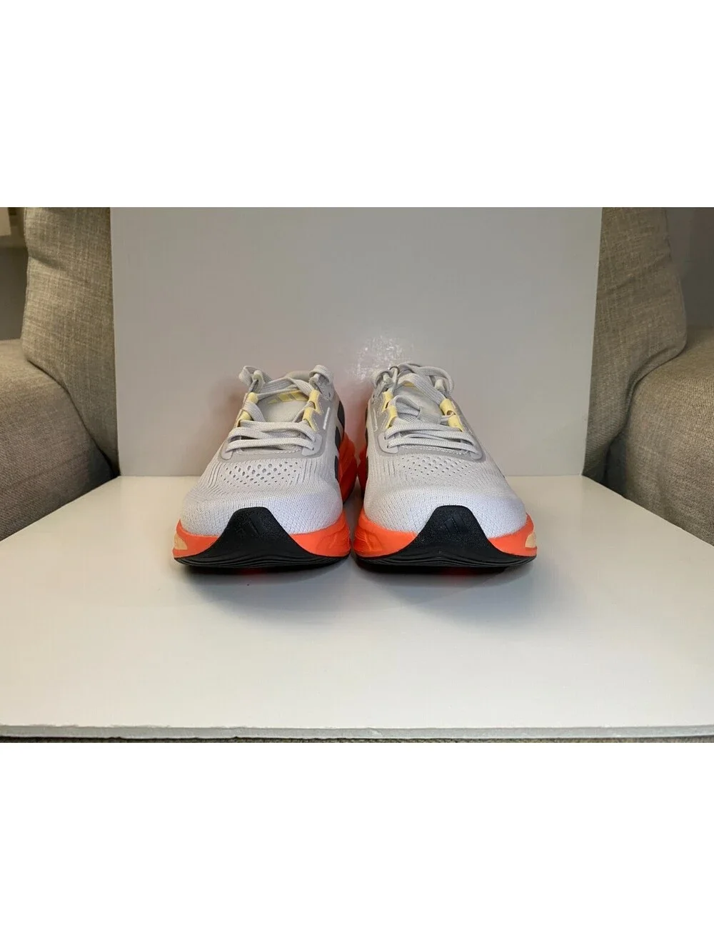 Adidas Questar 3 JQ4380 Mens Sneaker 10.5 Dash Gray Orange Mesh Running Shoes